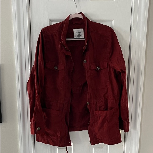 Sonoma Maroon Cotton Utility Jacket - Picture 1 of 4